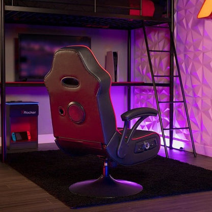 X Rocker - Torque Bluetooth Audio Pedestal Gaming Chair with Subwoofer and Vibration - Black