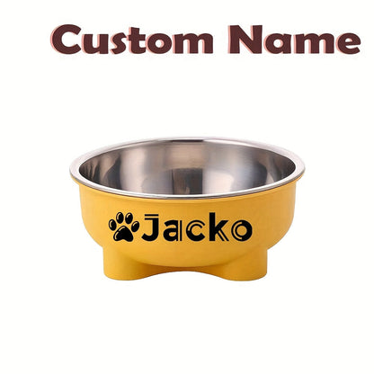 Personalized Pet Bowl with Detachable Stainless Steel Insert
