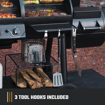 Oklahoma Joe's Canyon Combo Dual Fuel 3-Burner Propane Gas and Charcoal Smoker and Grill with 1031 sq. in. Cooking Area in Black