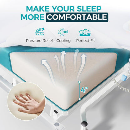 𝟐𝟎𝟐𝟔 𝐍𝐞𝐰 𝐔𝐩𝐠𝐫𝐚𝐝𝐞 3 Function Full Electric 600LBS Hospital Bed, Medical Equipment, Hospital Beds for Home or Hospital Use, Frame, Adjustable Medical Bed for Seniors