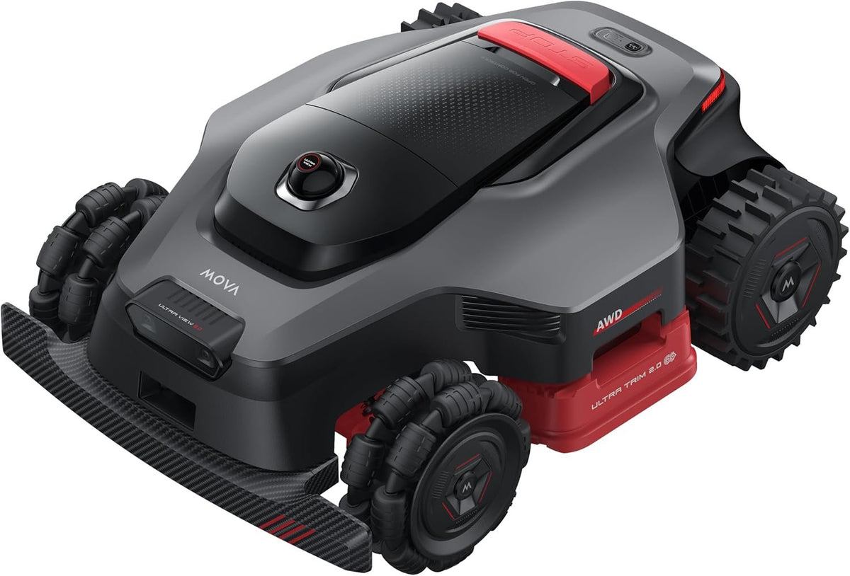 MOVA LiDAX Ultra 1000 Robot Lawn Mower Wire Free with Garage for 1/4 Acre, RTK-Free+360° 3D LiDAR+AI Vision Mapping, Zero-Edge Cutting, Cutting Height 1.2"-3.9", 45% Slope, 150 Managed Zones Dual Maps