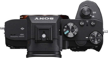 Sony a7 III ILCE7M3/B Full-Frame Mirrorless Interchangeable-Lens Camera with 3-Inch LCD, Body Only,Base Configuration,Black | 24.2MP Full-Frame Exmor R, 4k30p Video, 10 Fps Continuous, 5-Axis In-Body Stabilization, 693 Phase-Detect Af