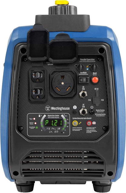 Westinghouse 2550W Dual Fuel Portable Inverter Generator Gas Propane RV Ready CO Sensor
