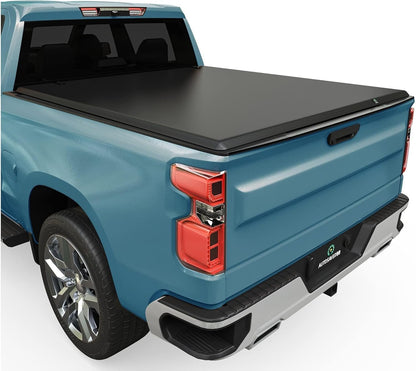 AUTOSAVER88 Soft Tri-Fold Tonneau Cover for 2019–2025 Silverado/Sierra 1500 (New Body Style) 5.8ft Bed – Not for Multi-Flex or CarbonPro