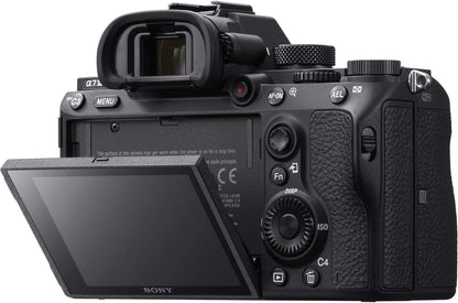 Sony a7 III ILCE7M3/B Full-Frame Mirrorless Interchangeable-Lens Camera with 3-Inch LCD, Body Only,Base Configuration,Black | 24.2MP Full-Frame Exmor R, 4k30p Video, 10 Fps Continuous, 5-Axis In-Body Stabilization, 693 Phase-Detect Af