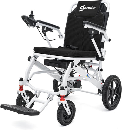 Aotedor Electric Wheelchairs for Adults,22 Miles Long Travel Range with 2 Lithium Batteries All Terrain Power Wheelchair,Ultra Lightweight 39Lbs Folding Compact Motorized Wheelchair,Airline Approved