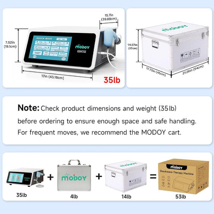 Shockwave Therapy Machine, FSA&amp;HSA Shock Wave Therapy Device, ESWT02 | Home &amp; Clinical Use, Joint/Muscle Pain Relief, Non-Invasive Extracorporeal Shockwave Therapy, AC 110V / 60Hz, 0.5~10 Bar