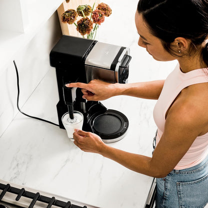 Ninja Hot and Iced Coffee Maker, Single Serve Coffee Maker and Drip Coffee Machine, DualBrew Pro Specialty 12-Cup with K-Cup Combo, Includes Permanent Filter, CFP307