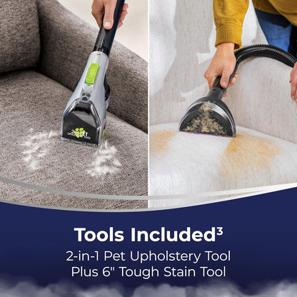 BISSELL Revolution HydroSteam Pet Carpet Cleaner, Upright Deep Cleaner, HydroSteam Technology, 2-in-1 Pet Upholstery Tool & Formulas Included, 3432