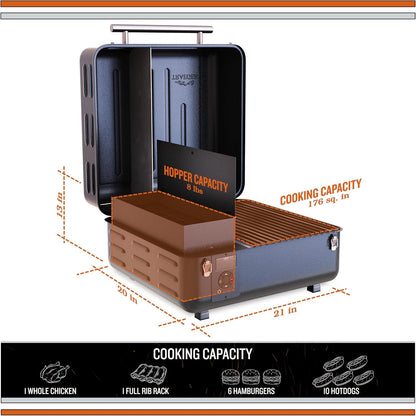 Traeger Grills TFT18KLD Ranger, Portable Wood Pellet Grill and Smoker – Electric Tabletop Pellet Smoker with Digital Arc Controller, Cast Iron Griddle, For Tailgating and Outdoor Cooking