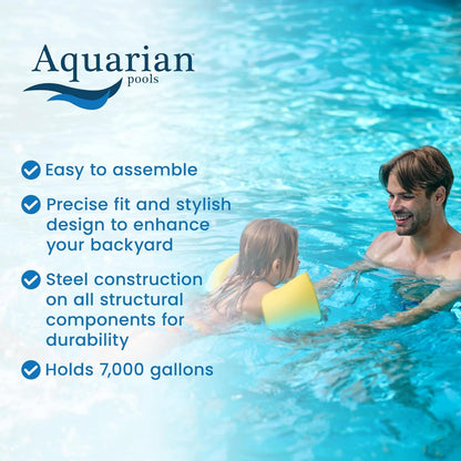Aquarian 21ft x 52in Round Above Ground Pool – Phoenix Series