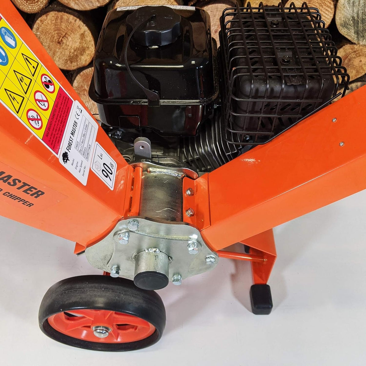 Forest Master FM6DD 6HP Gas Self-Feeding Wood Chipper, 2" Max Diameter, 3600 RPM