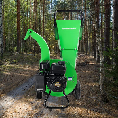S1 Gas-Powered Wood Chipper, 7HP, 3" Max Diameter, High Reduction Ratio