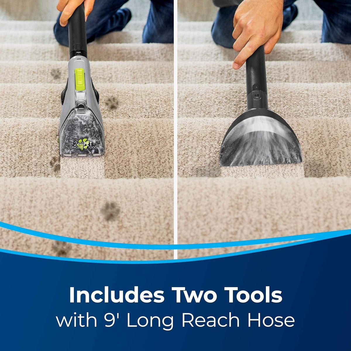 BISSELL Big Green Professional Carpet Cleaner with XL DirtLifter PowerBrush, 9-inch Long Reach Hose, 6-inch Tough Stain Tool, Includes BISSELL PRO MAX Formula with Stain Protect Technology