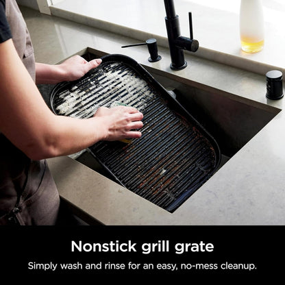 Ninja Woodfire Pro Connect XL Outdoor Grill & Smoker | Bluetooth, App Enabled | 7-in-1 Grill, BBQ Smoker, Outdoor Air Fryer | Woodfire Technology | Built-In Thermometer | Green & Gold | OG951GN2