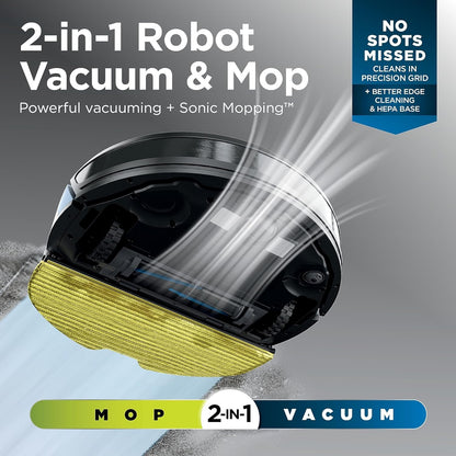 Shark AI Ultra Voice Control Robot Vacuum with Matrix Clean Navigation, Home Mapping, 60-Day Capacity, XL Self-Empty Base for Homes with Pets, Carpet & Hard Floors, Cool Grey