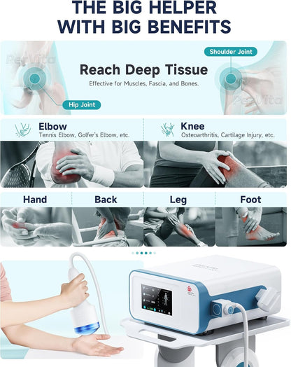 PerVita Medical Focused Shock Wave Therapy Machine Extracorporeal Shockwave ED Therapy Electromagnetic Focal ESWT Machine for Joint and Muscle Pain Relief Non-Invasive Pain-Free No Side Effects PSP30