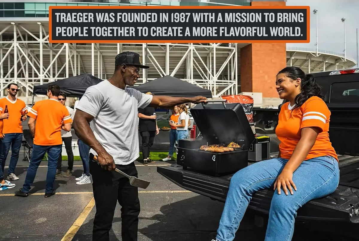 Traeger Grills TFT18KLD Ranger, Portable Wood Pellet Grill and Smoker – Electric Tabletop Pellet Smoker with Digital Arc Controller, Cast Iron Griddle, For Tailgating and Outdoor Cooking