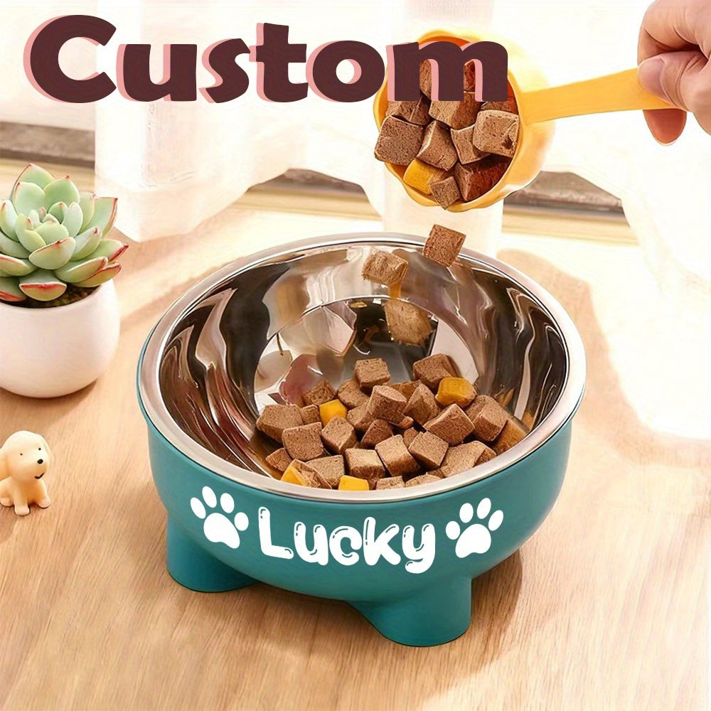 Personalized Pet Bowl with Detachable Stainless Steel Insert