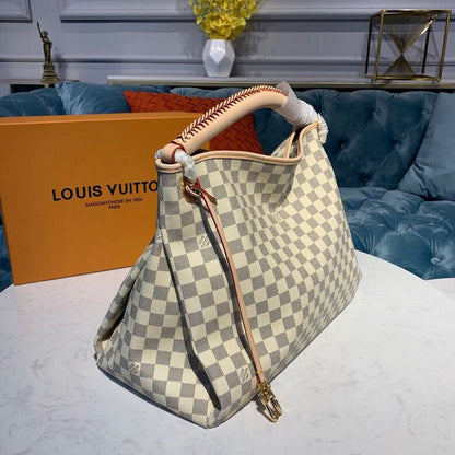 Louis Vuitton Artsy MM Bag 42cm Damier Azur Canvas Spring/Summer Collection N41174, Beige – product image 3