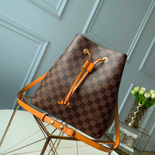 Louis Vuitton NeoNoe Bucket Bag MM Damier Azur Canvas Spring/Summer Collection N50042 Orange – product image 1