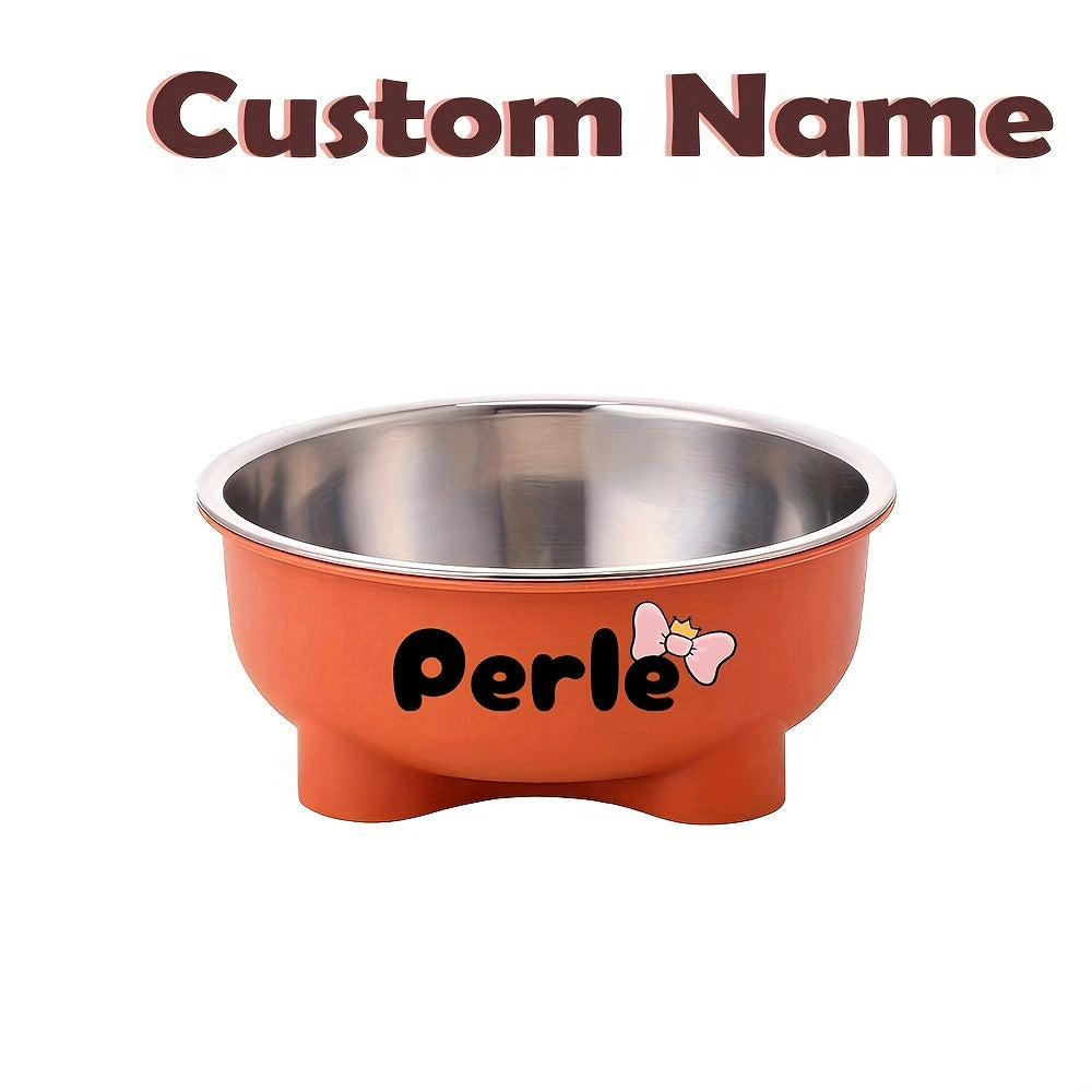 Personalized Pet Bowl with Detachable Stainless Steel Insert