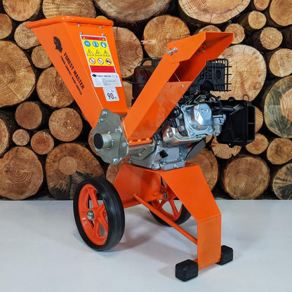 Forest Master FM6DD 6HP Gas Self-Feeding Wood Chipper, 2" Max Diameter, 3600 RPM