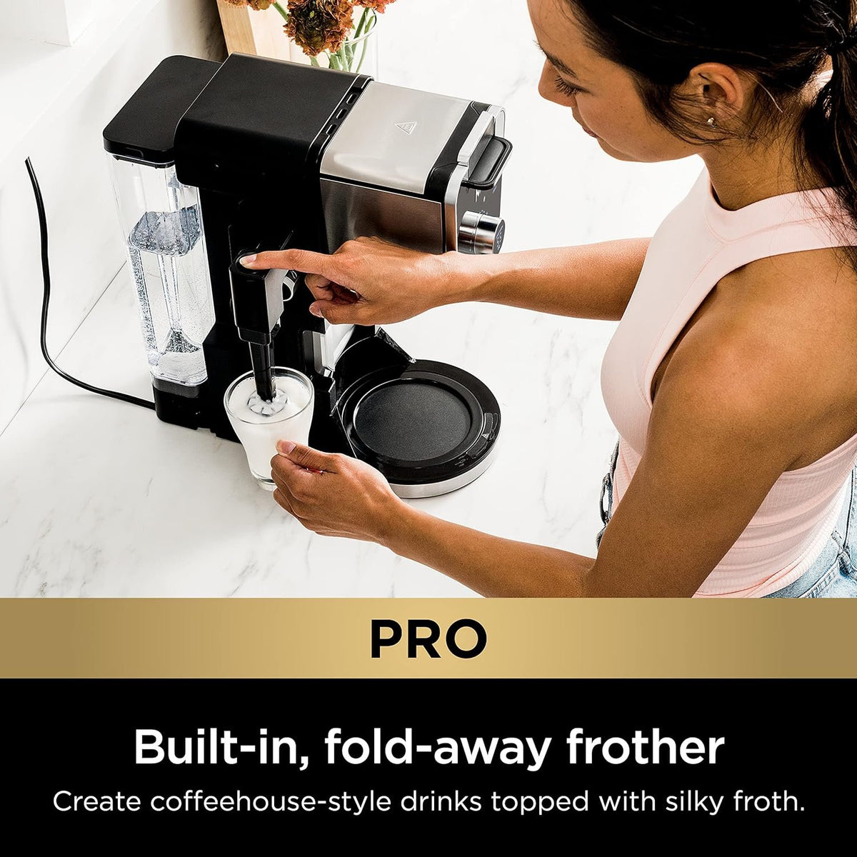 Ninja Hot and Iced Coffee Maker, Single Serve Coffee Maker and Drip Coffee Machine, DualBrew Pro Specialty 12-Cup with K-Cup Combo, Includes Permanent Filter, CFP307