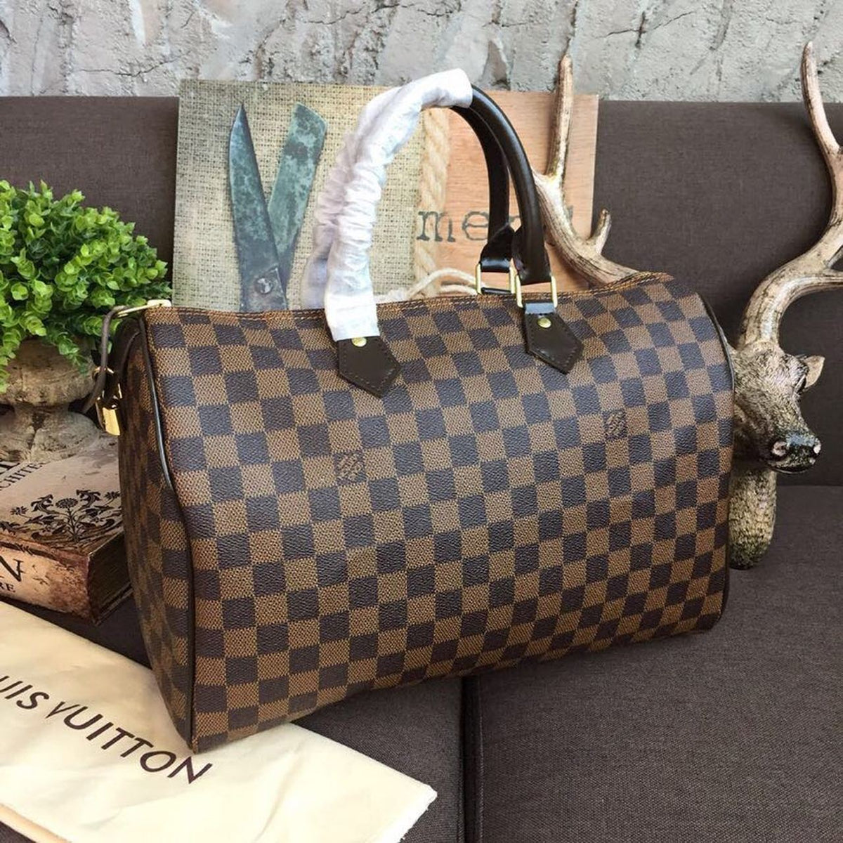 Louis Vuitton Speedy Bag 35cm Damier Ebene Canvas Spring/Summer Collection N41363, Brown – product image 3