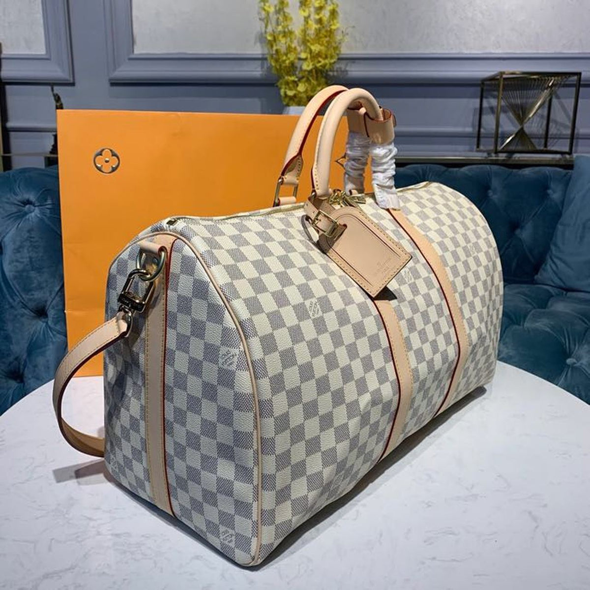 Louis Vuitton Keepall Bandoulire 55cm Damier Azur Canvas Spring/Summer Collection – product image 4