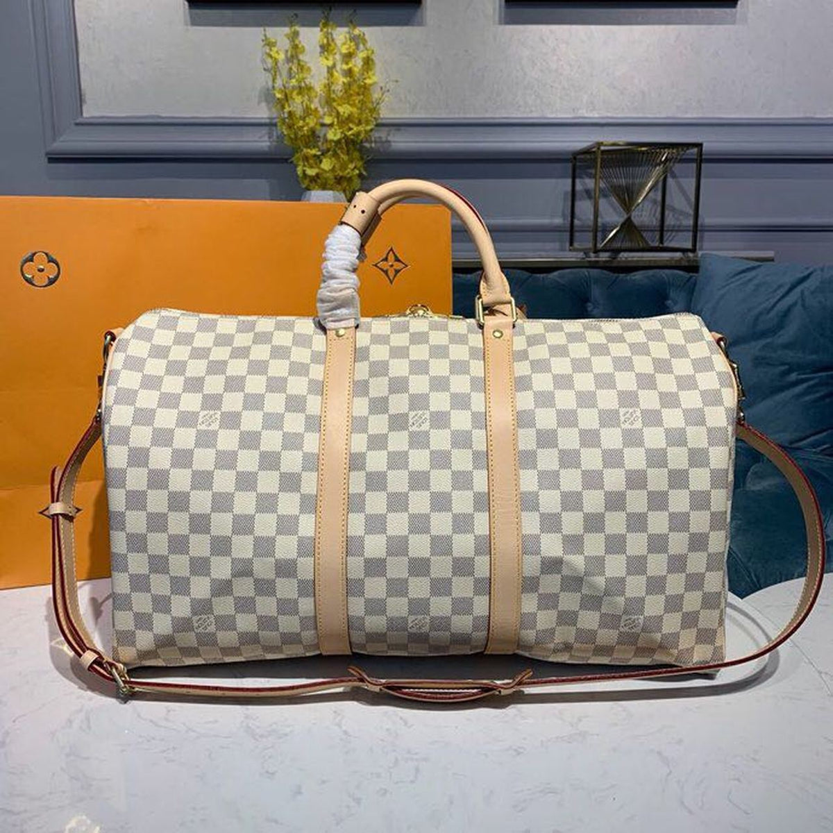 Louis Vuitton Keepall Bandoulire 55cm Damier Azur Canvas Spring/Summer Collection – product image 3