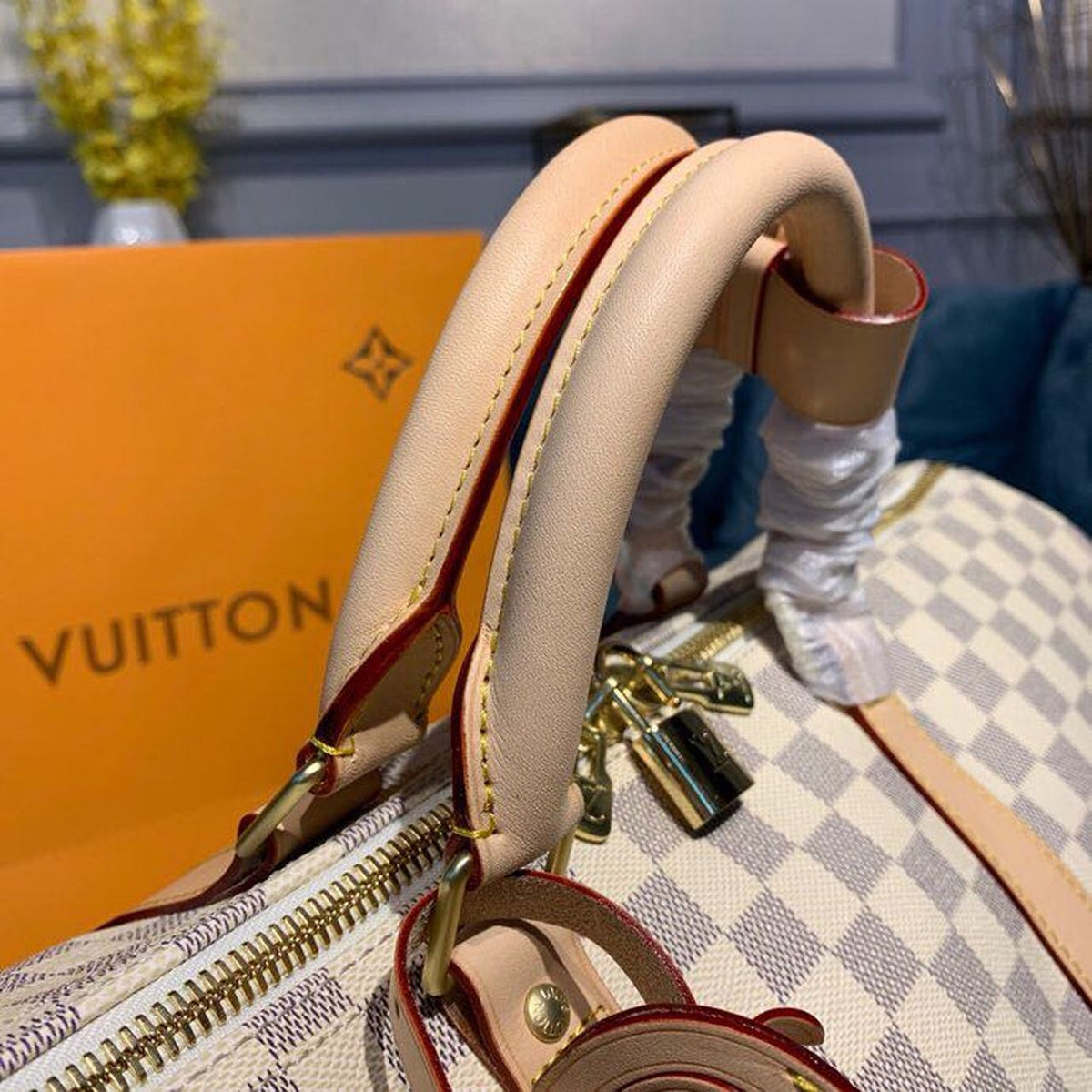Louis Vuitton Keepall Bandoulire 55cm Damier Azur Canvas Spring/Summer Collection – product image 9