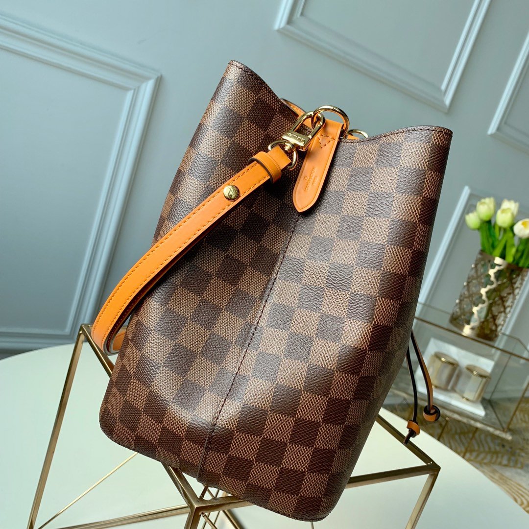 Louis Vuitton NeoNoe Bucket Bag MM Damier Azur Canvas Spring/Summer Collection N50042 Orange – product image 8