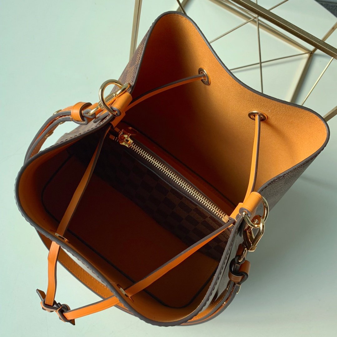 Louis Vuitton NeoNoe Bucket Bag MM Damier Azur Canvas Spring/Summer Collection N50042 Orange – product image 7