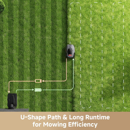 MOVA LiDAX Ultra 1000 Robot Lawn Mower Wire Free for 1/4 Acre, RTK-Free+360° 3D LiDAR+AI Vision Auto Mapping, Zero-Edge Cutting, Cutting Height 1.2"-3.9", 45% Slope, Up to 150 Managed Zones Dual Maps