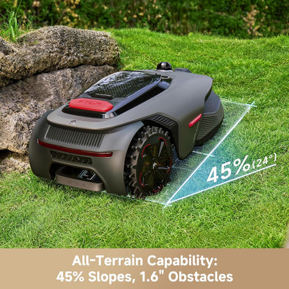 MOVA LiDAX Ultra 1000 Robot Lawn Mower Wire Free for 1/4 Acre, RTK-Free+360° 3D LiDAR+AI Vision Auto Mapping, Zero-Edge Cutting, Cutting Height 1.2"-3.9", 45% Slope, Up to 150 Managed Zones Dual Maps