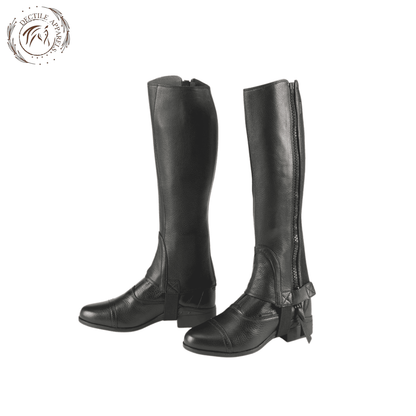 Black Ariat Breeze Leather Half Chaps for Riding