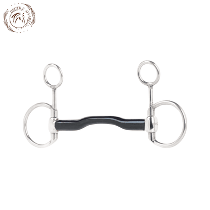Beris Black Sweet Iron Gag Bit with Tongue Port