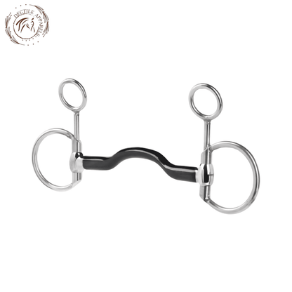 Black Sweet Iron Gag Bit with Tongue Port