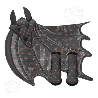 Black Red Arrow Dragon Saddle Pad Premium Style Pad