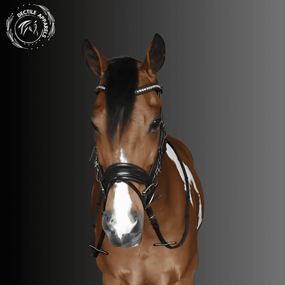 Elegance Crystal Patent Snaffle Bridle
