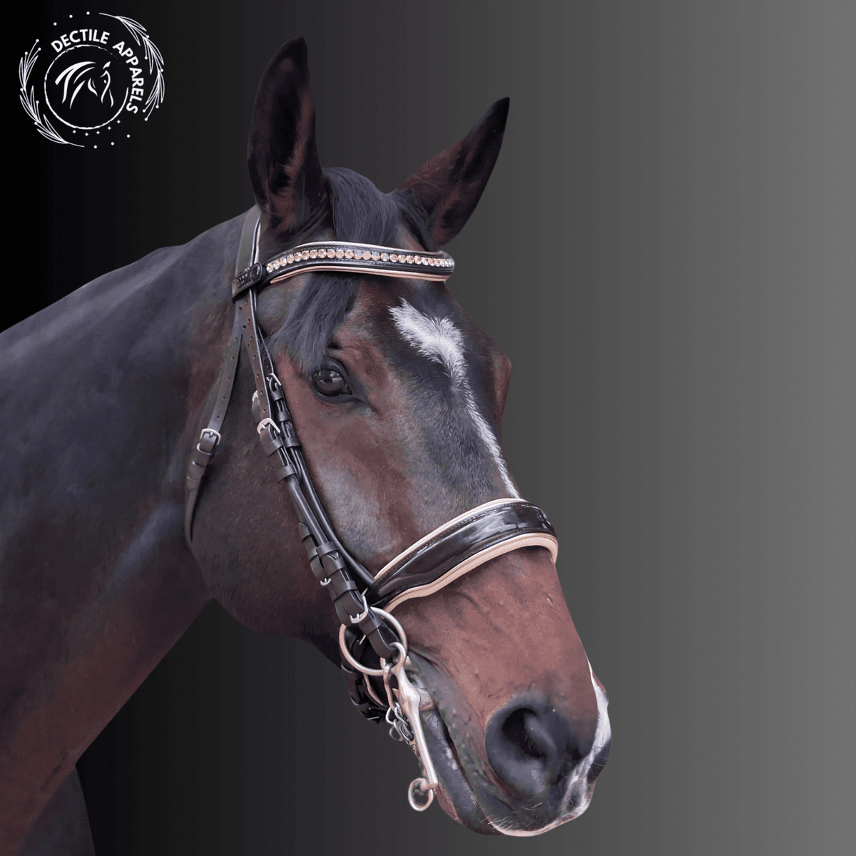 Florence Brown Patent Leather Double Bridle