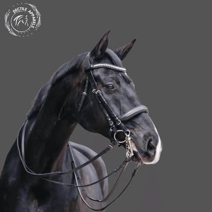 Lexington Non Patent Black Leather Double Bridle