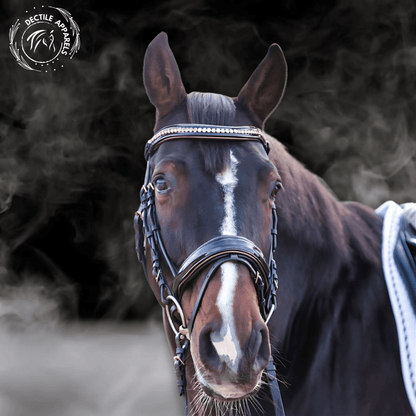 Amalfi Black Patent Sparkle Snaffle Bridle