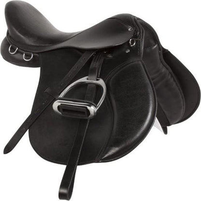 Black Leather Close Contact English Saddle