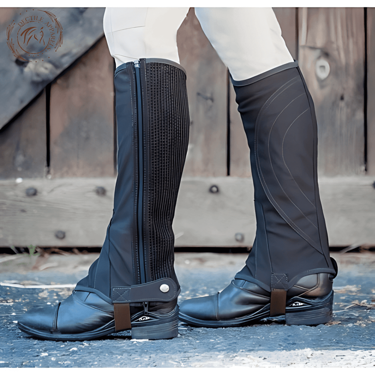 Black Dublin Easy Care Half Chaps