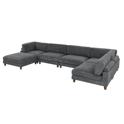 Espinosa 6 - Piece Corduroy Sectional