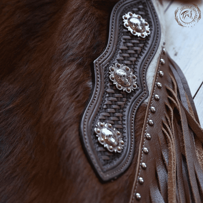 Western Brown Goat Skin Leather Chinks Chap