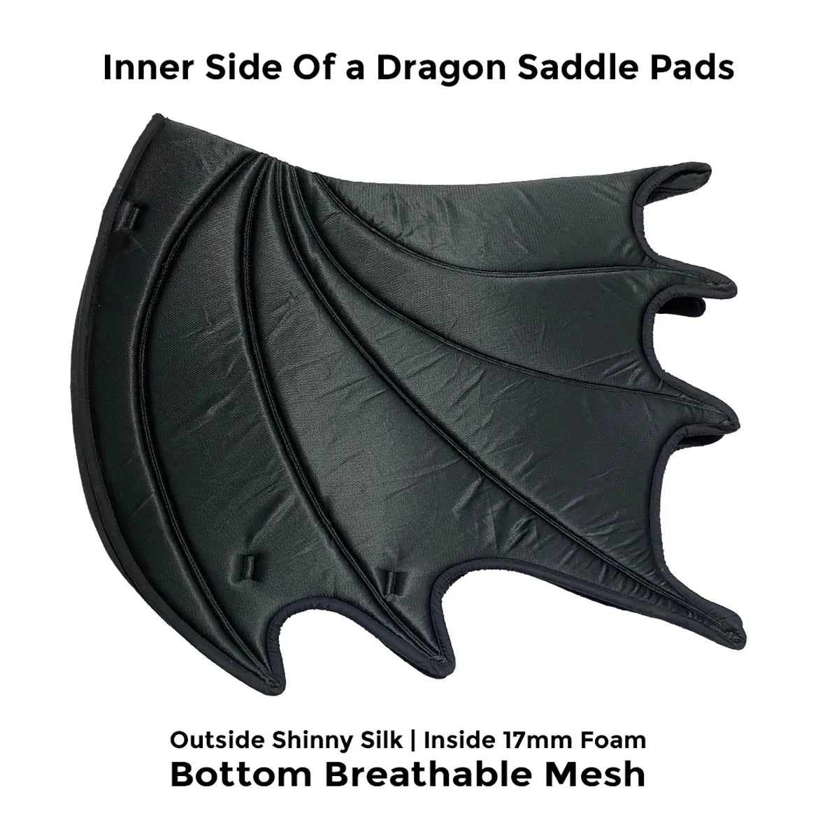 Black & Orange Dragon Saddle Pad With Premium Style