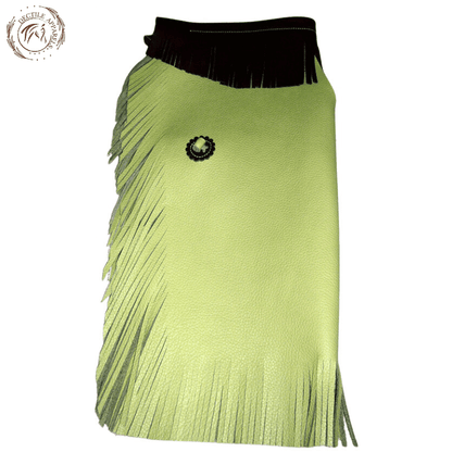 Lime Green Leather Chinks Chaps